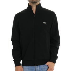 FELPA ZIP LACOSTE NERO